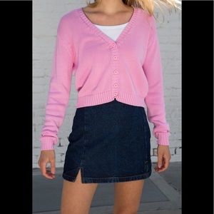 Brandy Melville bubblegum pink billie cardigan/sweater